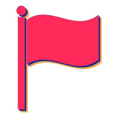 bayrak ikonu vektör illüstrasyonu