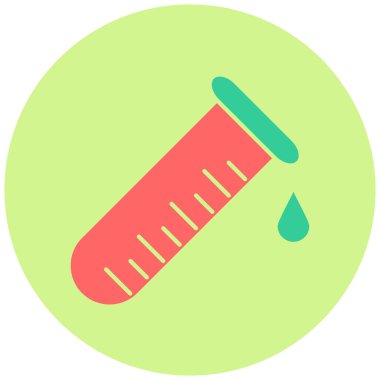 Test tübü simgesinin vektör illüstrasyonu