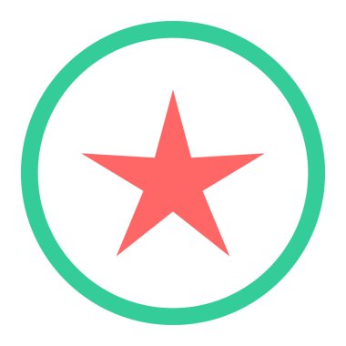 yıldız vektör simgesi, vektör illüstrasyonu basit tasarım