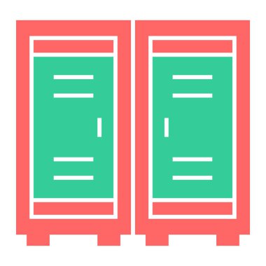 Dolap simgesi, basit tasarım vektör çizimi