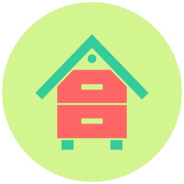 Arı Kutusu. Web simgesi basit illüstrasyon