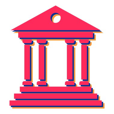 Antik binanın vektör illüstrasyonu