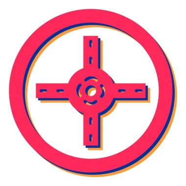 yol işareti web simgesi basit tasarım illüstrasyonu