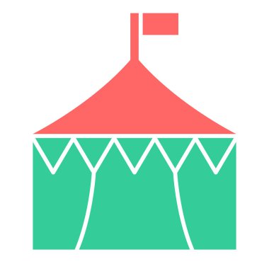 Sirk çadırı ikonu vektör çizimi tasarımı