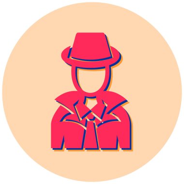 Şapkalı çiftçi, vektör illüstrasyonu