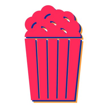 Patlamış mısır ikonu. vektör illüstrasyonu