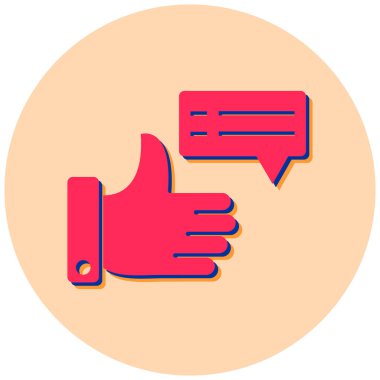 Konuş. Web simgesi basit illüstrasyon