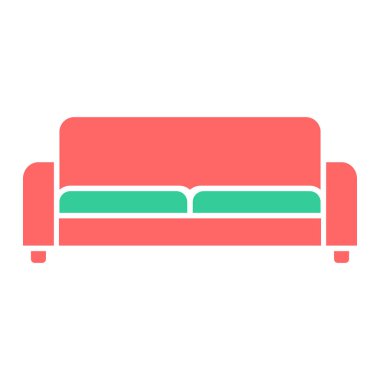 kanepe ikonu vektör illüstrasyonu