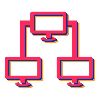 ağ simgesi, vektör illüstrasyonu