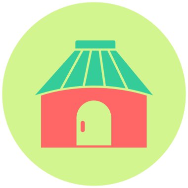 Yurt modern simgesinin vektör illüstrasyonu 