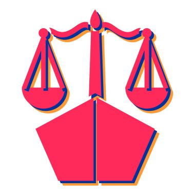 Hukuk ve adalet kavramı. vektör illüstrasyonu