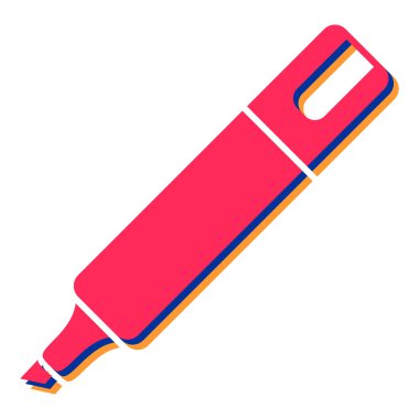 Kalem simgesi. Web için kalem vektör sembolünün düz çizimi