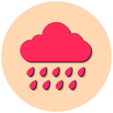 Yağmur. Web simgesi basit illüstrasyon