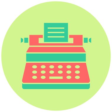 Daktilo. Web simgesi basit tasarım