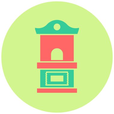 Bilet bürosu. Web simgesi basit illüstrasyon