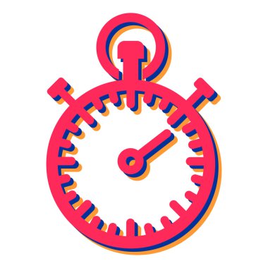 Kronometre simgesi. Web için zamanlayıcı vektör simgelerinin düz çizimi