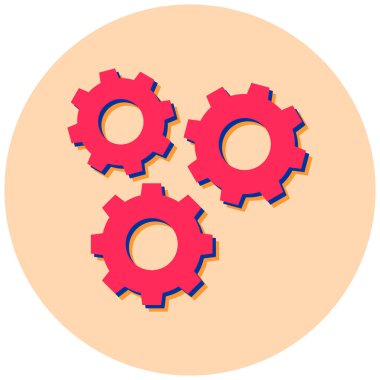 Düz dişli simge vektör çizim tasarımını