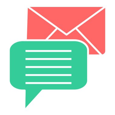 ileti simgesi, vektör illüstrasyonu