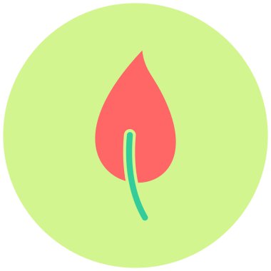 Yaprak simgesinin vektör illüstrasyonu