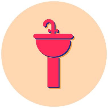 Tuvalet. Web simgesi basit illüstrasyon