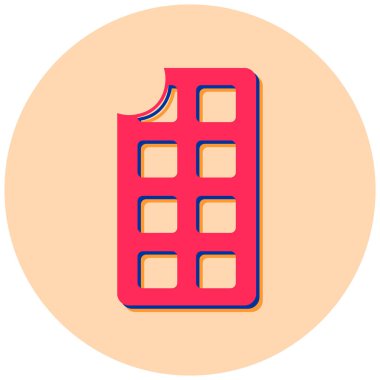 Bina. Web simgesi basit illüstrasyon