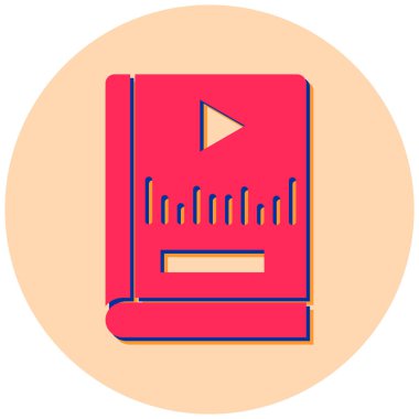 Ses kitabı. Web simgesi basit illüstrasyon