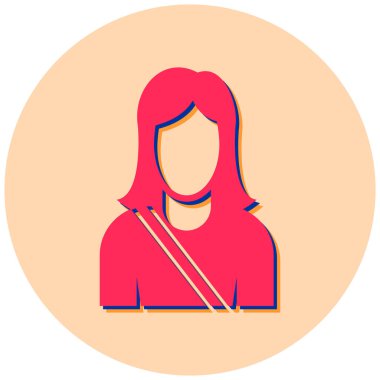 Kadın avatar. Web simgesi