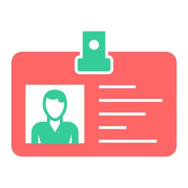 kimlik kartı vektör simgesi