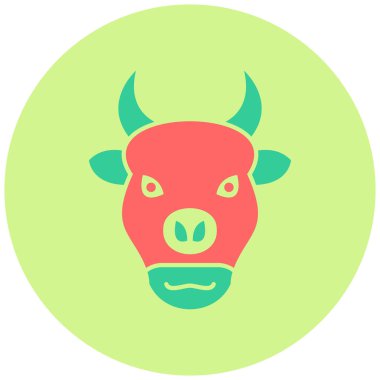 Bizon. Web simgesi basit illüstrasyon