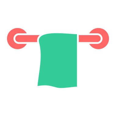 Bir havlu simgesinin vektör illüstrasyonu