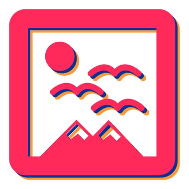 dağ simgesinin vektör illüstrasyonu