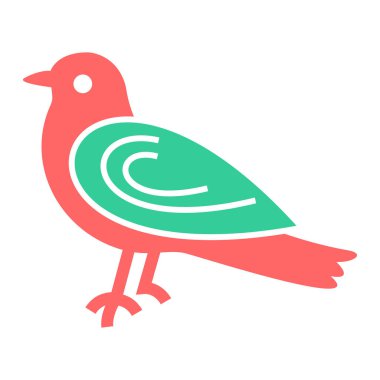 Çizgi film kuşunun vektör çizimi