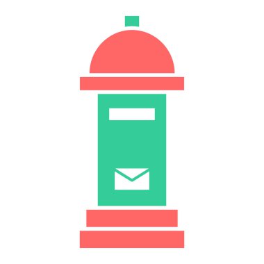 Posta kutusu. Web simgesi basit illüstrasyon