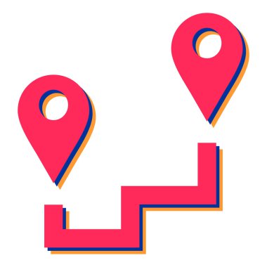 konum pin simgesi vektör illüstrasyonu