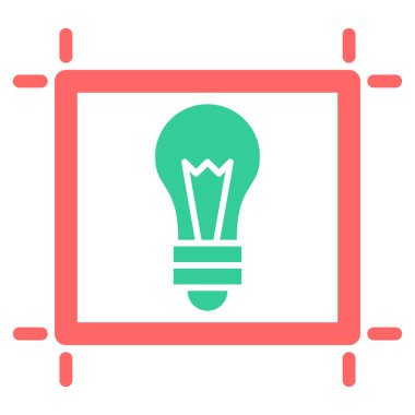 Fikir ampul vektör simgesi