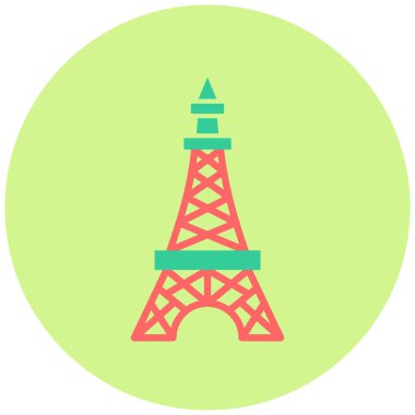 Moda tarzı izole edilmiş kule simgesi