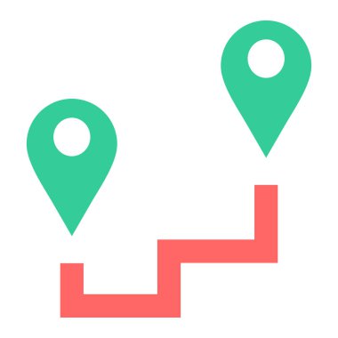 konum. Web simgesi basit illüstrasyon