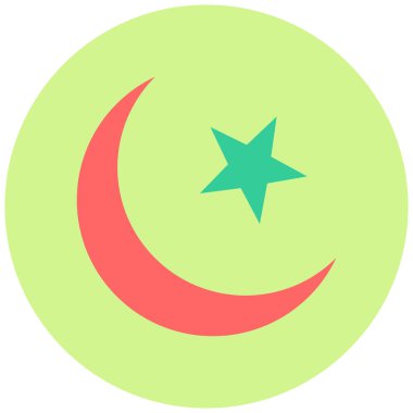 ay simge, basit vektör çizim