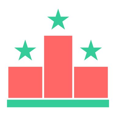 Podyum. Web simgesi basit illüstrasyon