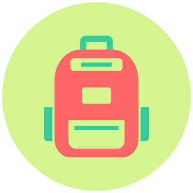 Sırt çantası. Web simgesi basit illüstrasyon