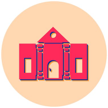 Okul binası. Basit illüstrasyon