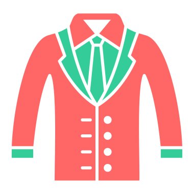 Takım elbise. Web simgesi basit illüstrasyon