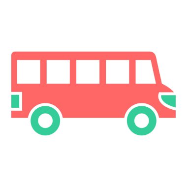 Otobüs. Web simgesi basit illüstrasyon