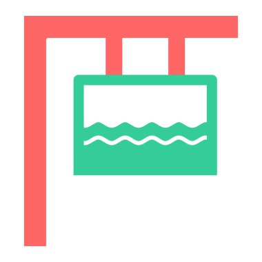 Su. Web simgesi basit illüstrasyon