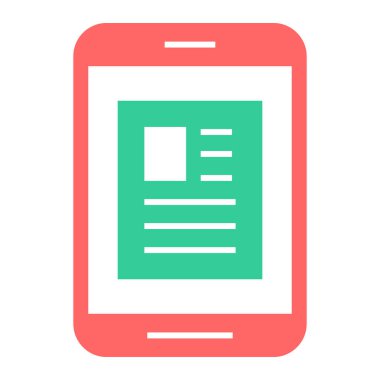 Cep telefonu simgesi, vektör illüstrasyonu