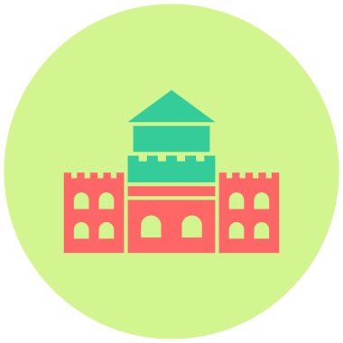 Şato. Web simgesi basit illüstrasyon