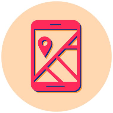 Cep telefonu. Web simgesi basit illüstrasyon