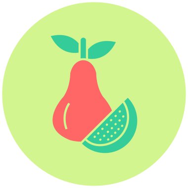 Guava. Web simgesi basit illüstrasyon