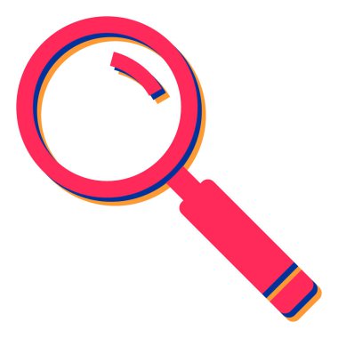 Büyüteç simgesi. beyaz arkaplanda izole edilmiş web tasarımı için arama büyüteç simgeleri çizgi filmi