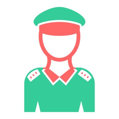 Üniformalı bir kadının vektör çizimi